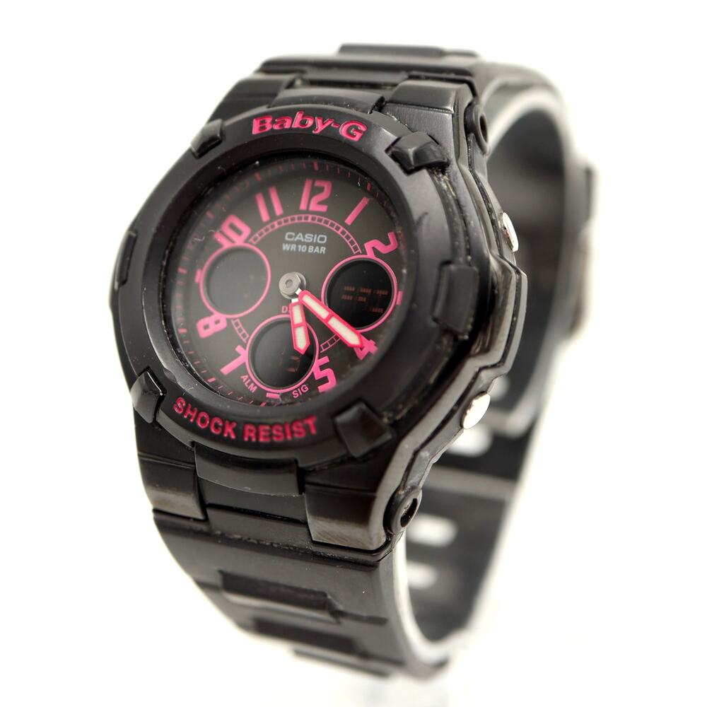 Casio Baby G Shock Black Pink Digital 40mm Watch Sport BGA-117 w New Battery